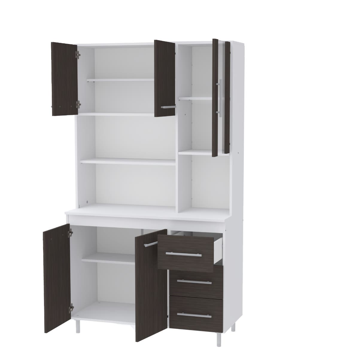 Modular 3071 blanco/wengue 186x105 cm Orlandi