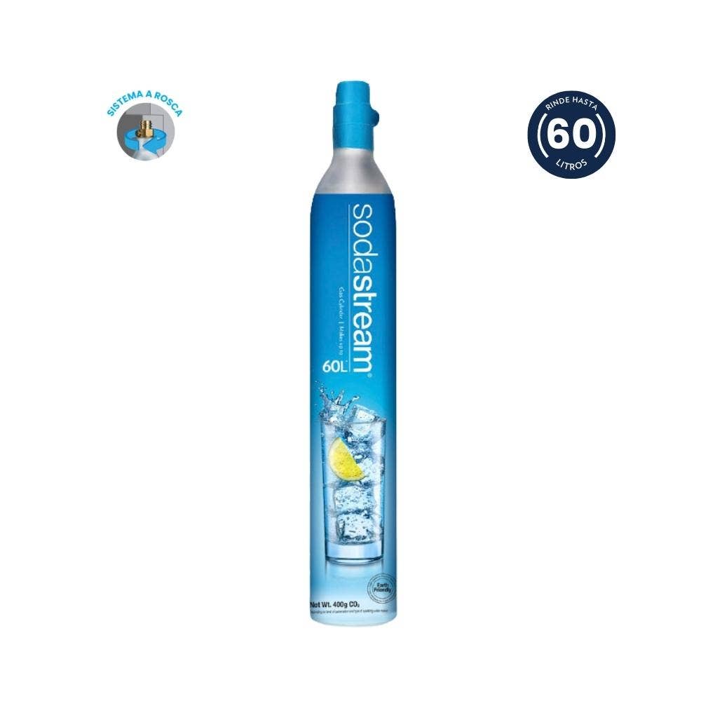 Cilindro de gas Sodastream celeste