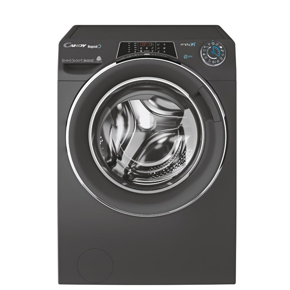Lavasecarropas Candy ROW41066DWHCR 10/6 kg 1400RPM plateado Inverter