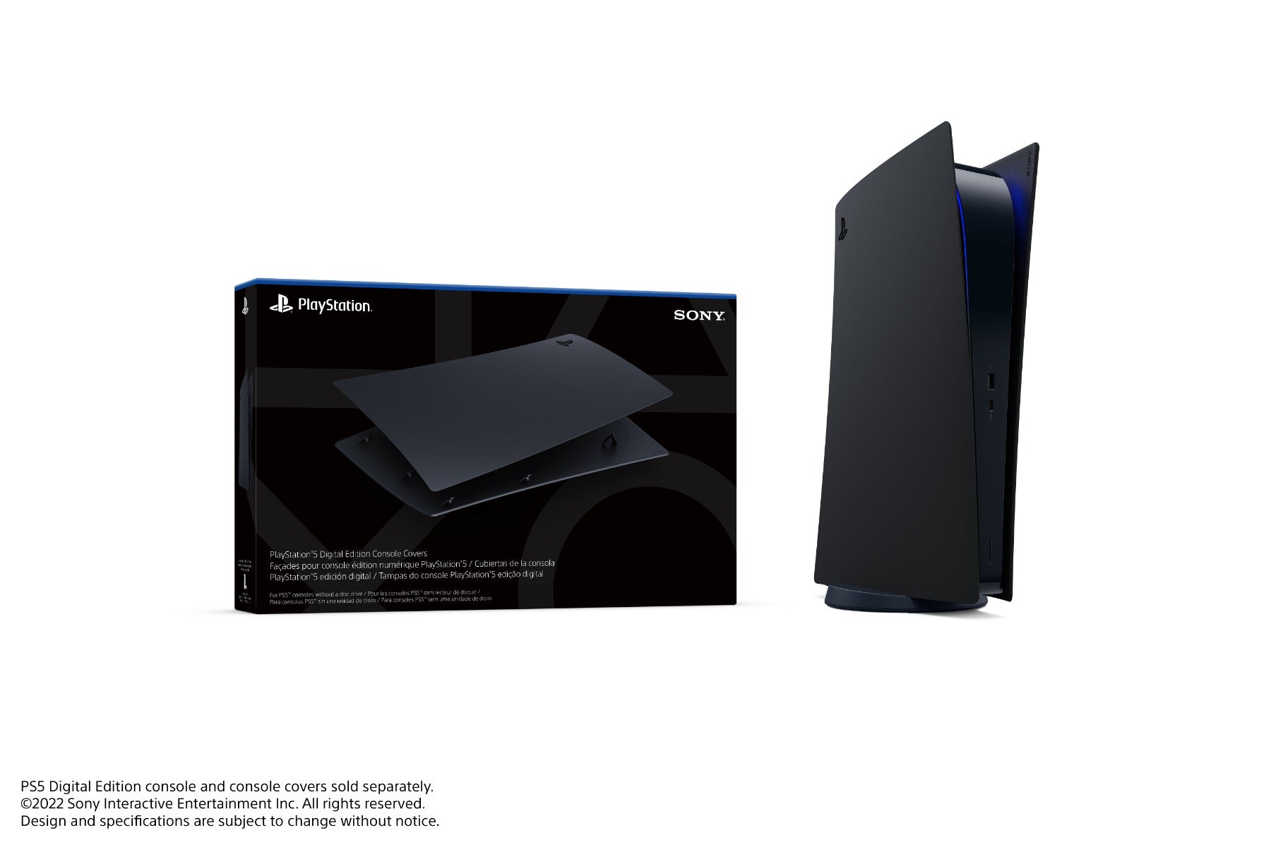 Cubierta Oficial PS5 Cover Consola Standard Disc midnight black amer Sony