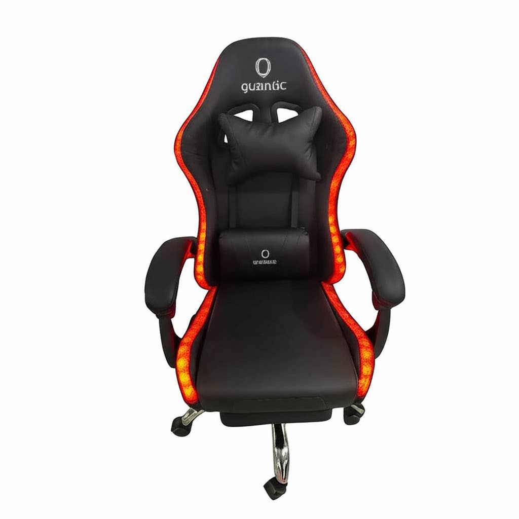 Silla gamer Quantic GC-2225T negro con Luz RGB