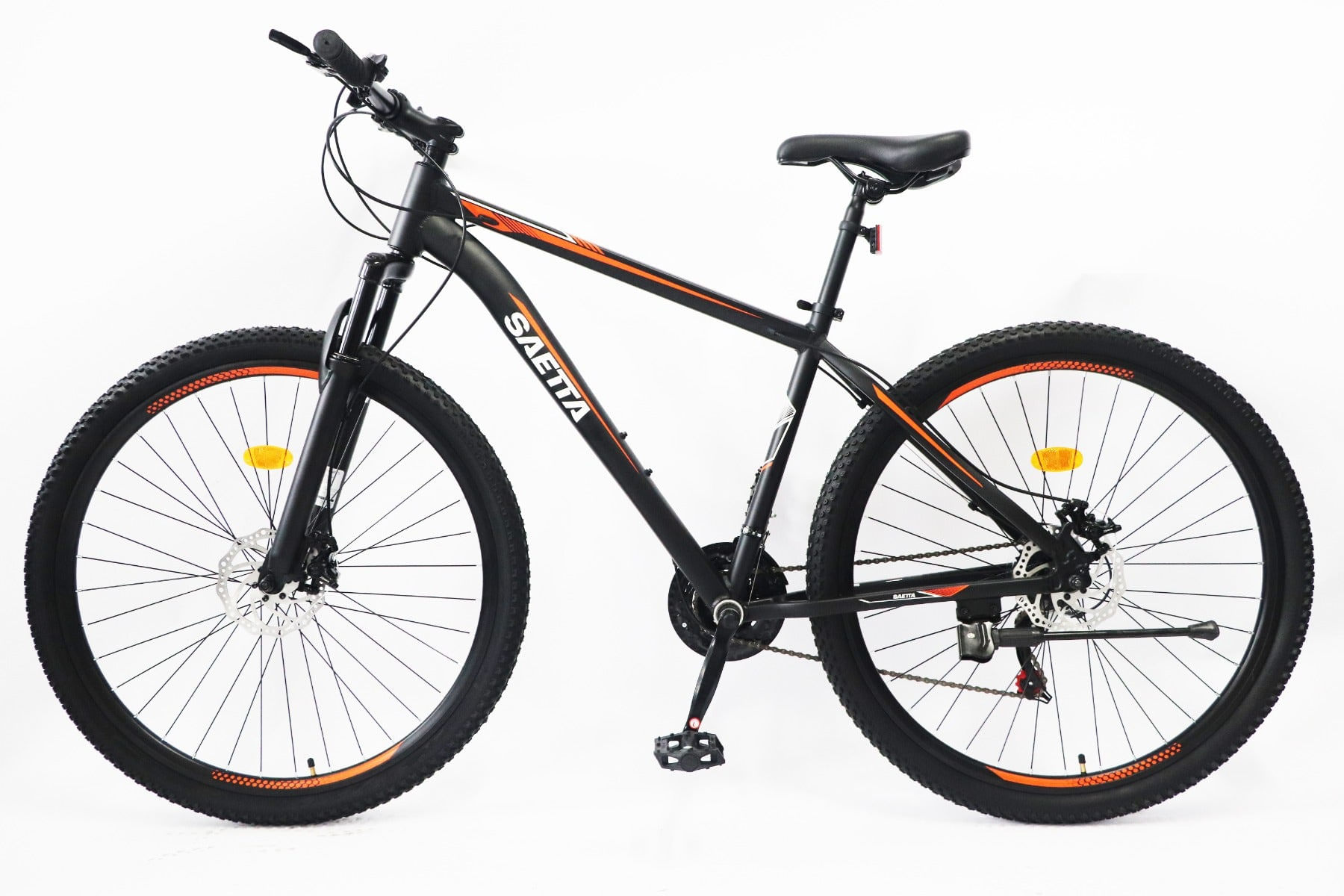 Bicicleta R29'' Saetta Alum Es002 Mountain Bike negro y naranja