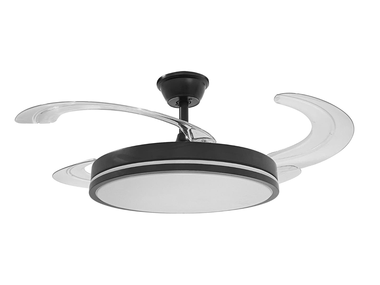 Ventilador de techo Moddo retráctil 4PNG LED negro