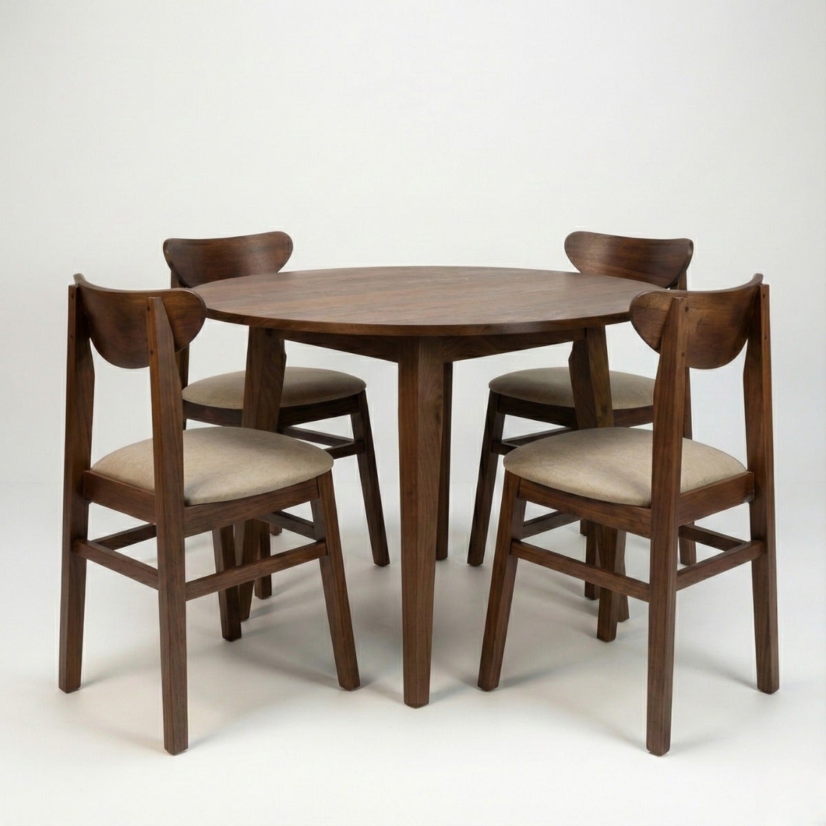 Juego de comedor mesa + 4 sillas Inmacol Norway Lustre castaño