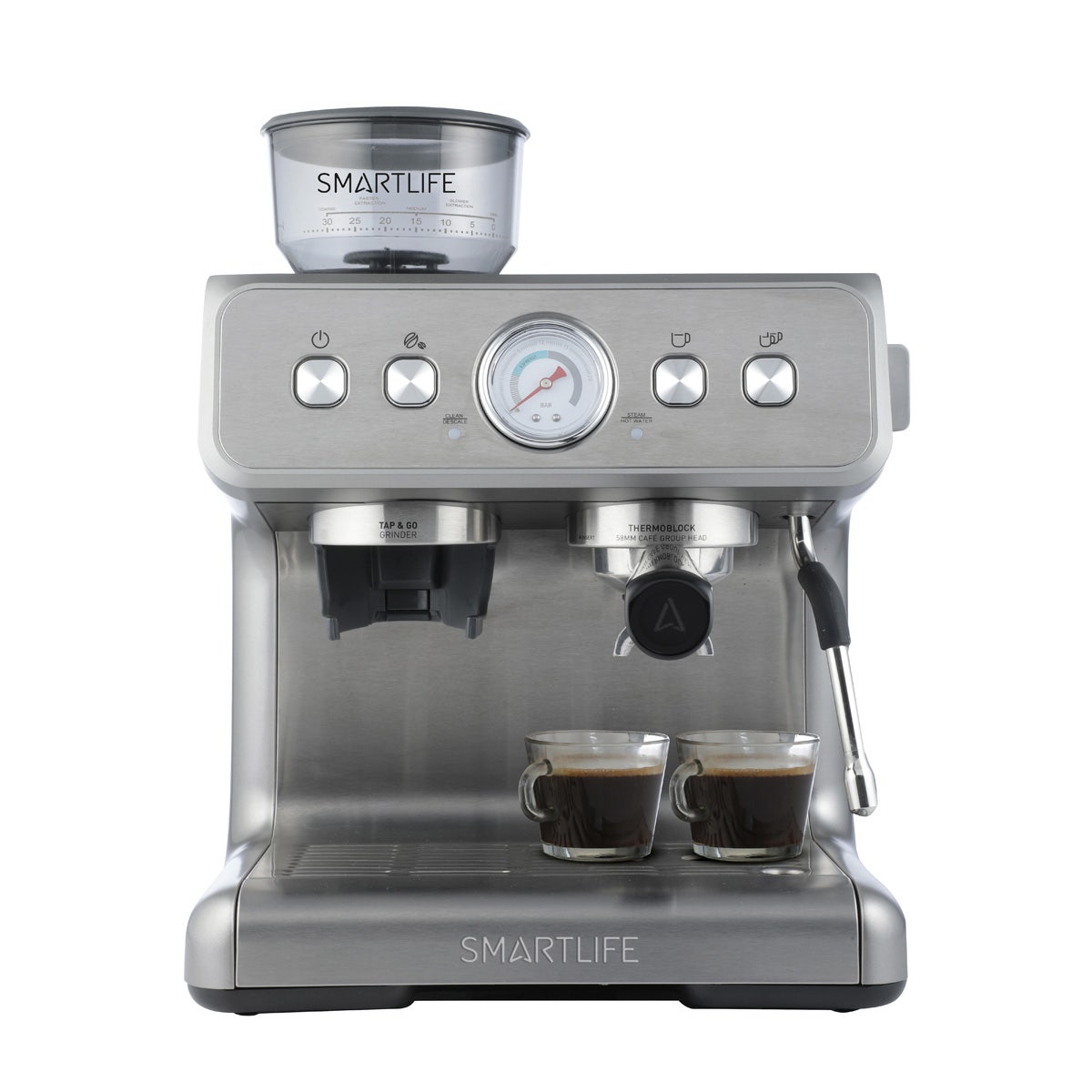 Cafetera Espresso Smartlife con molinillo ECG5020