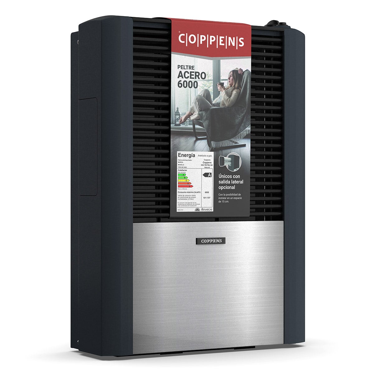Calefactor Coppens C60BIPAM 6000TB 6000Kcal 46m2 izquierda