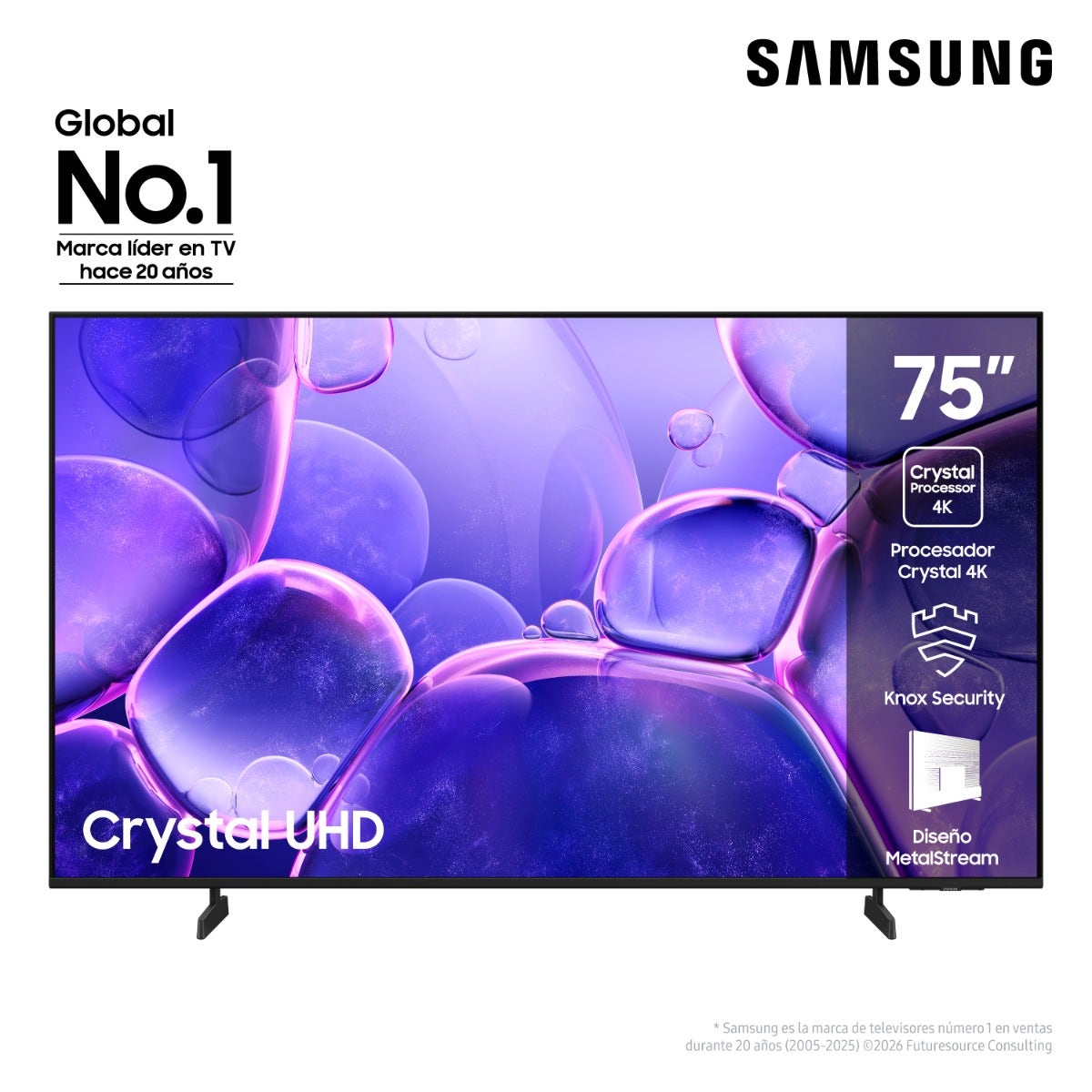 Smart TV LED 75" Samsung Crystal Ultra HD UN75U8000FGCZB