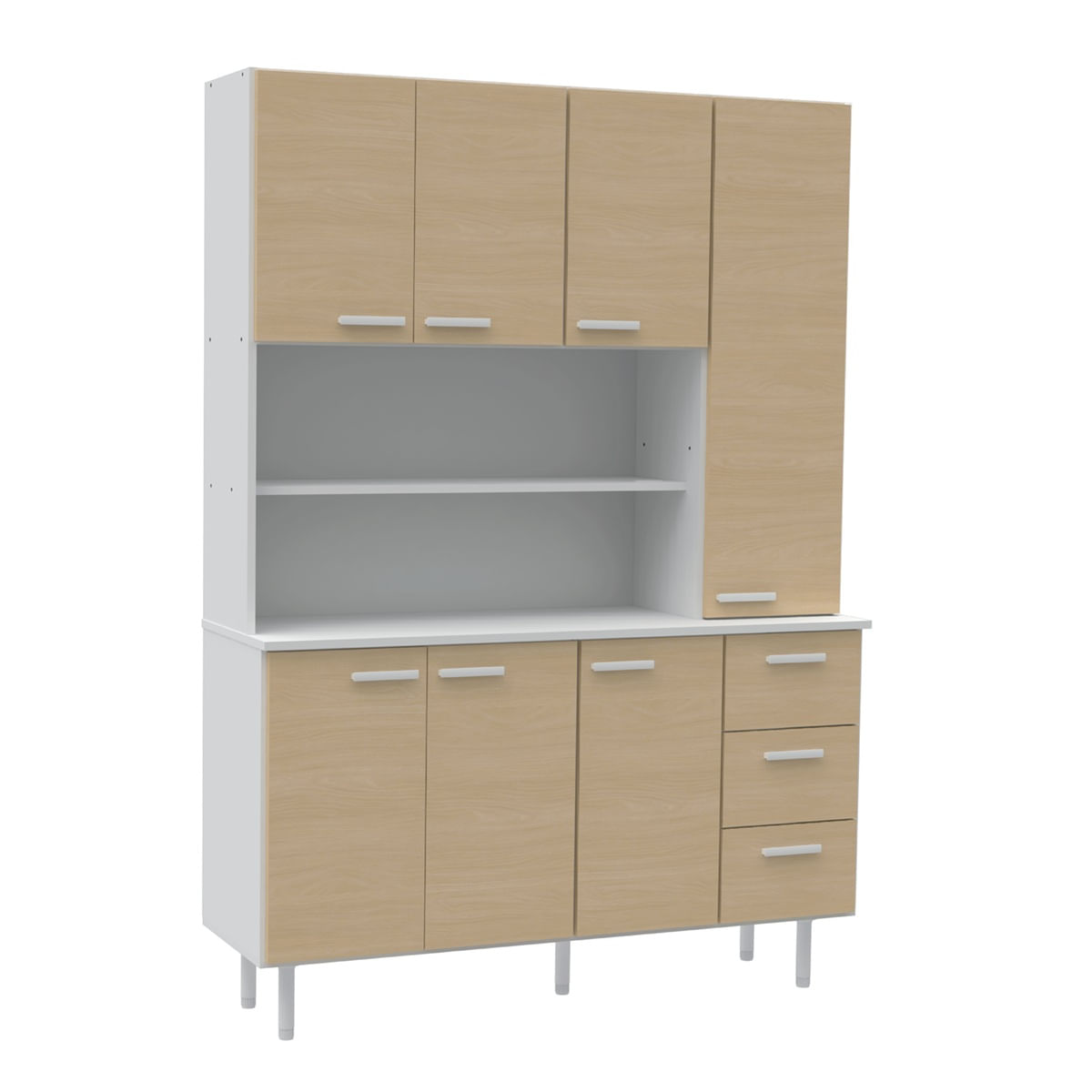 Aparador de Cocina Mosconi 1.20 m Organizador Melamina Malta