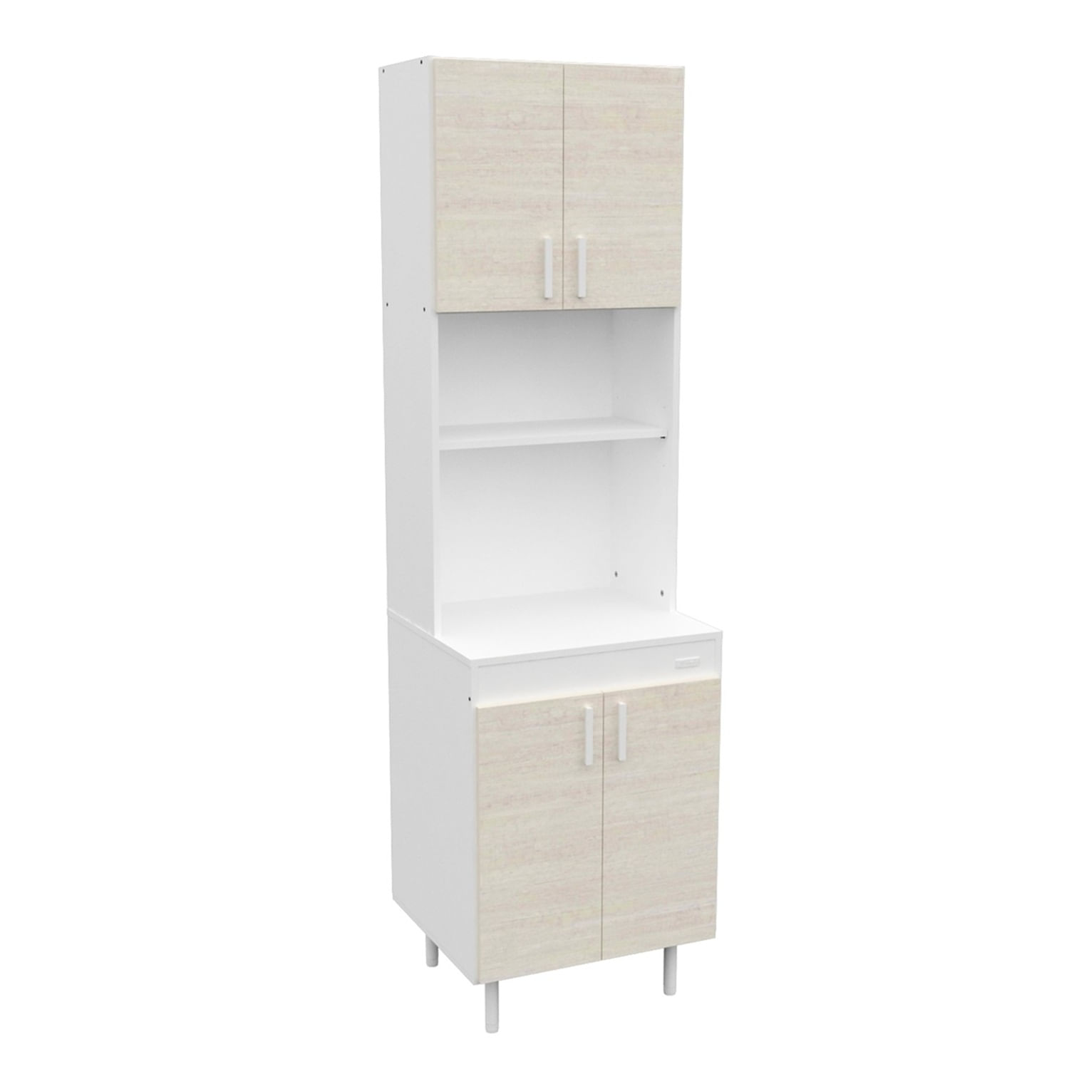 Aparador Columna de Cocina Mosconi 4 Puertas Organizador Melamina Venezia