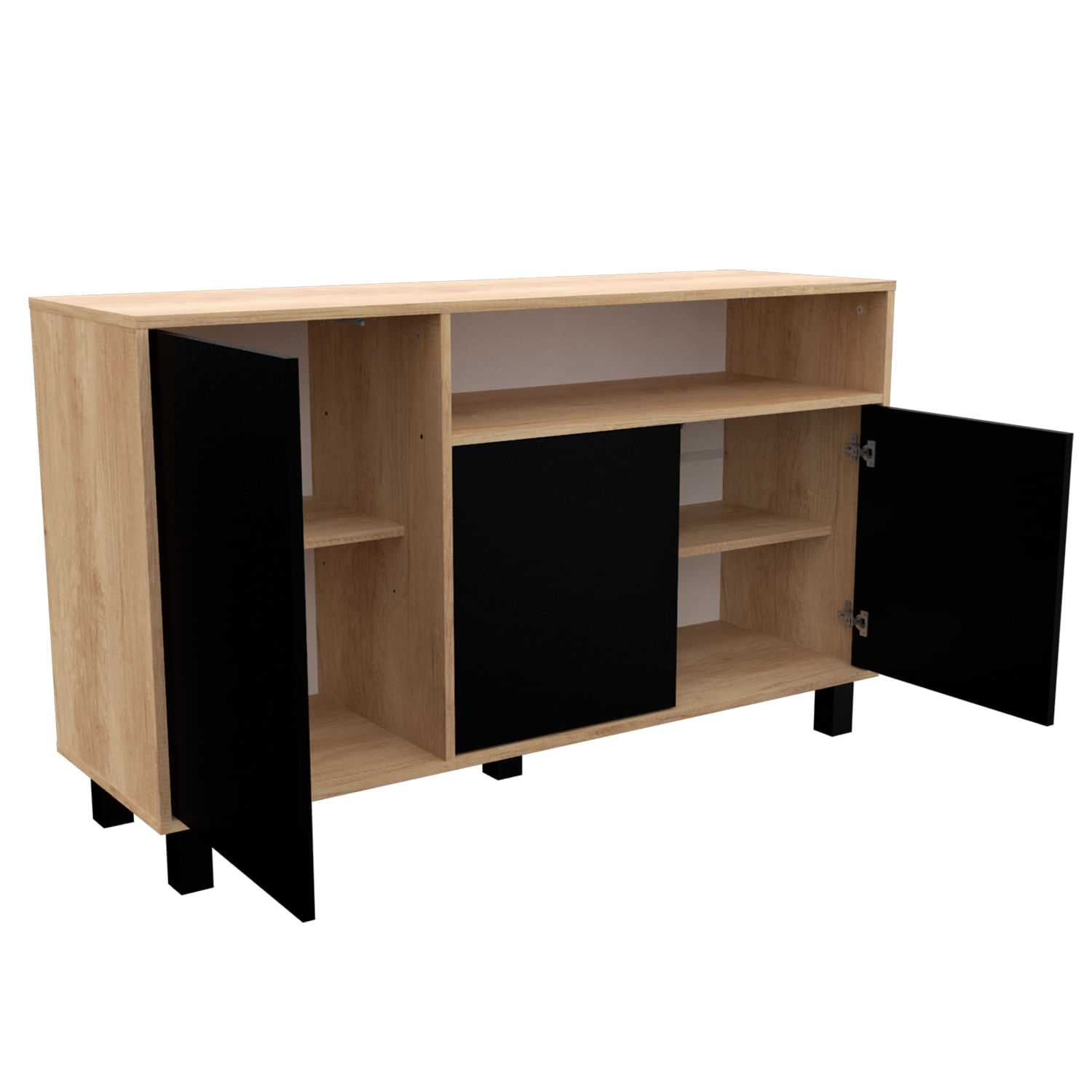 Bahiut Doors Con Puertas Vajillero Mosconi Nebraska Natural 56921