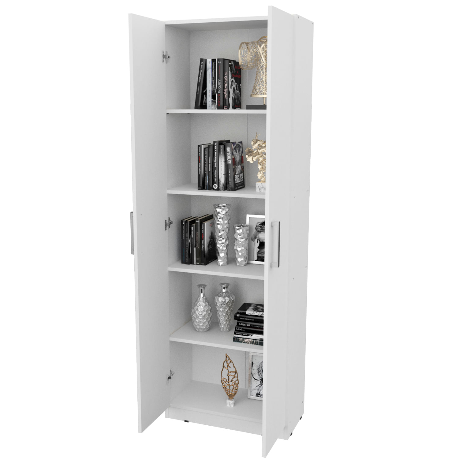 Biblioteca Mosconi con Puertas Completas Melamina Blanco