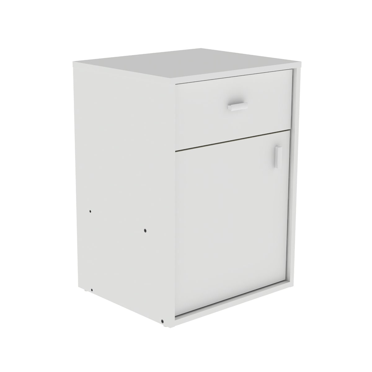 Mesa de Luz Mosconi Dakar Plus 1 Puerta 1 Cajón Melamina Blanco