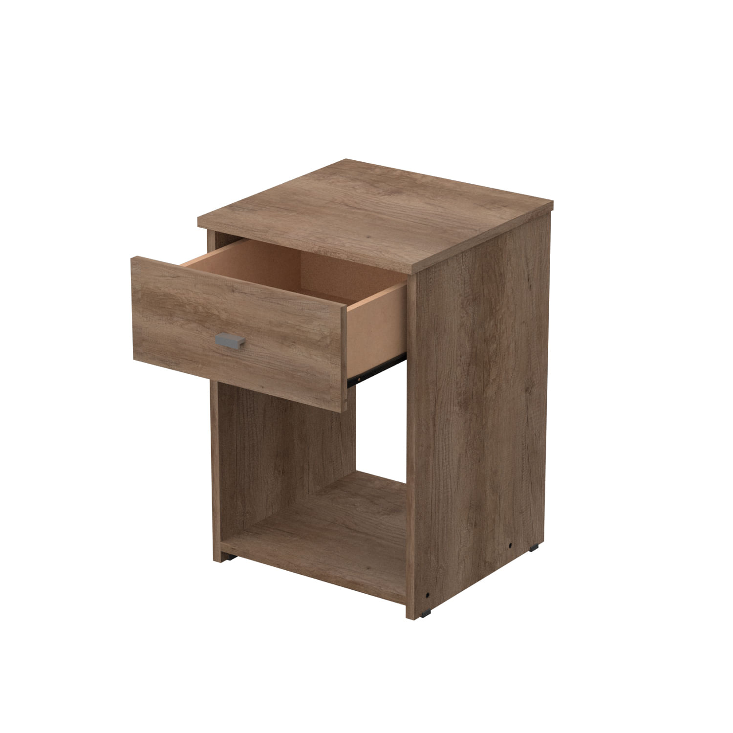 Mesa de Luz Mosconi Dakar Zero 1 Cajón Melamina Nebraska Gris