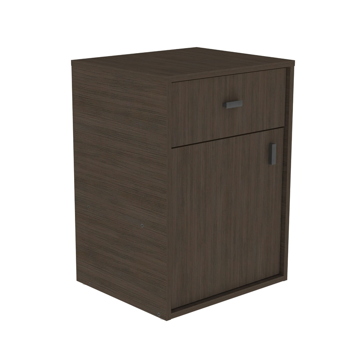 Mesa de Luz Mosconi Dakar Plus 1 Puerta 1 Cajón Melamina Wengue