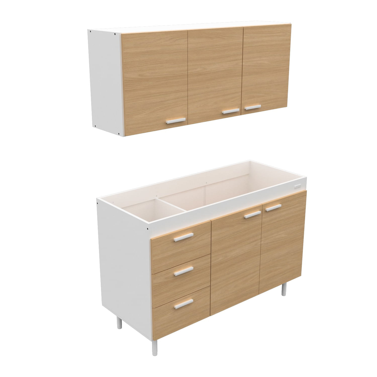 Combo Mueble de Cocina Mosconi 1.20 m Sin Bacha Malta