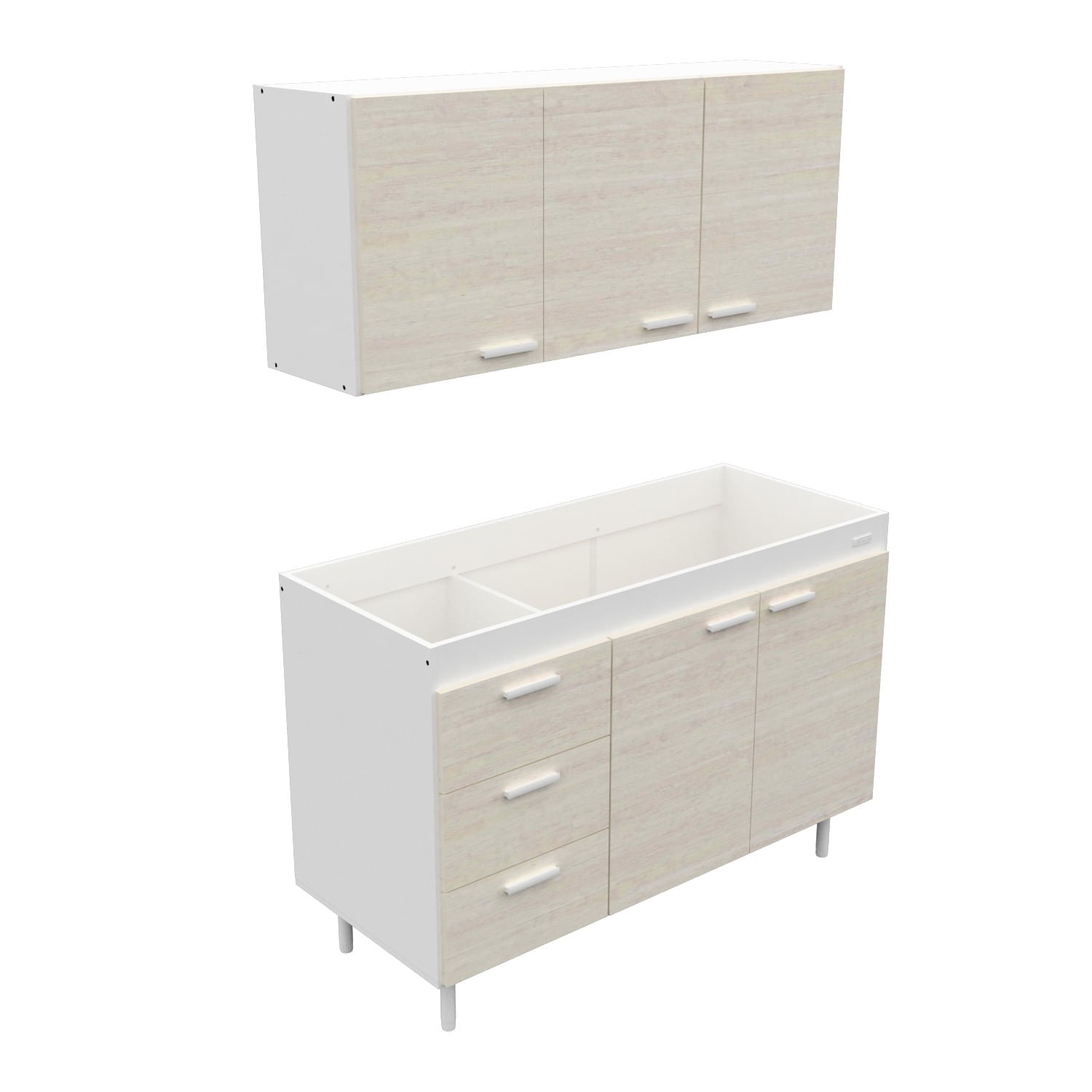 Combo Mueble de Cocina Mosconi 1.20 m Sin Bacha Venezia