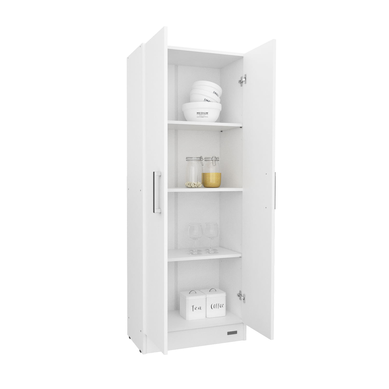 Despensero Mosconi 2 Puertas 1.50 m Organizador Melamina Blanco