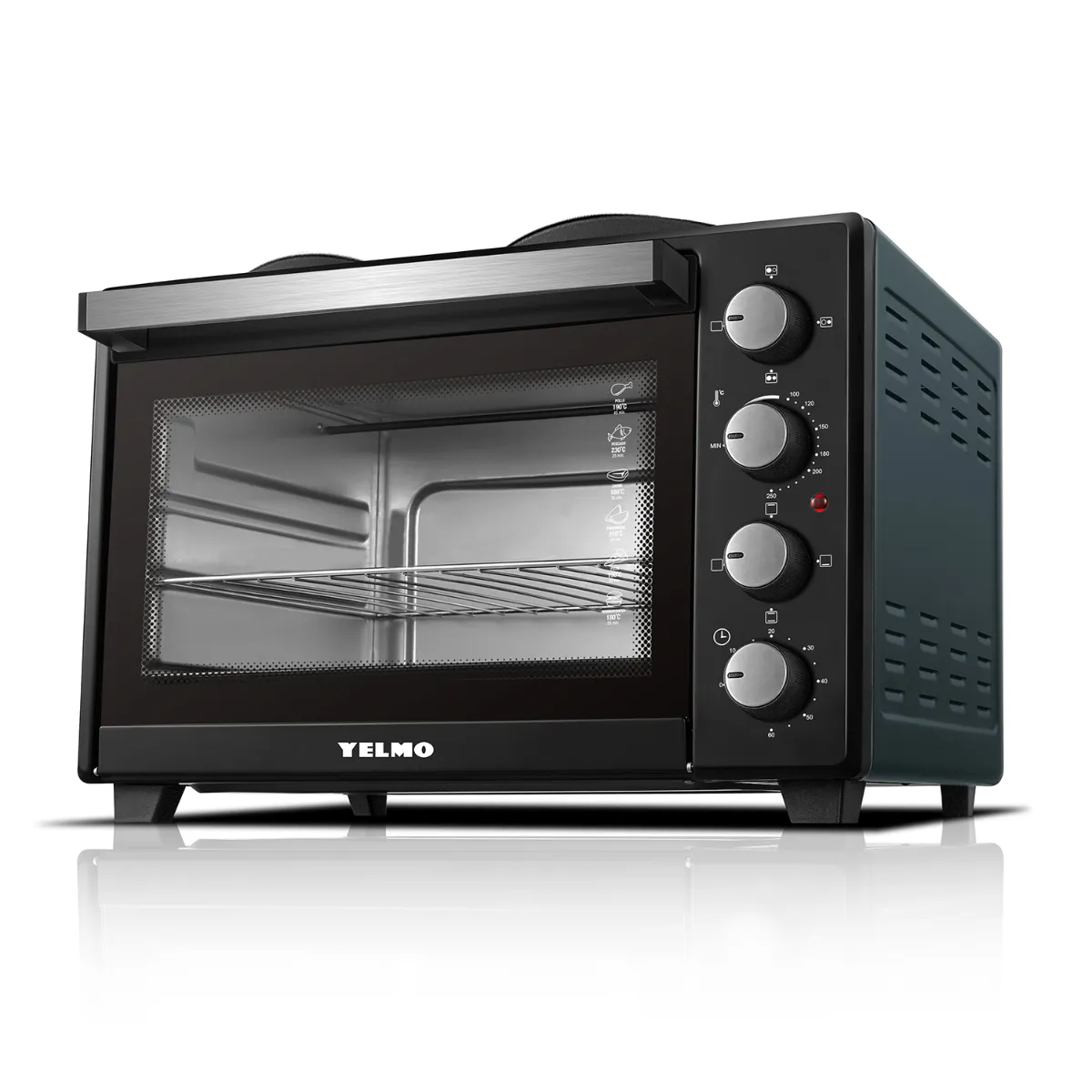 Horno Eléctrico Yelmo YL45AN 45 lt con Anafe 1600 W