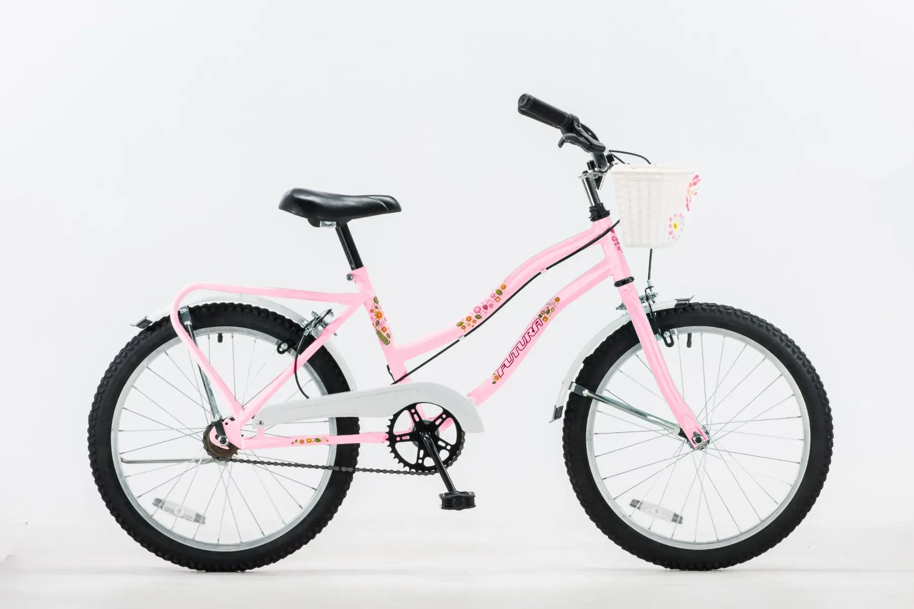 Bicicleta R20" Futura con canasto Little Cruiser rosa
