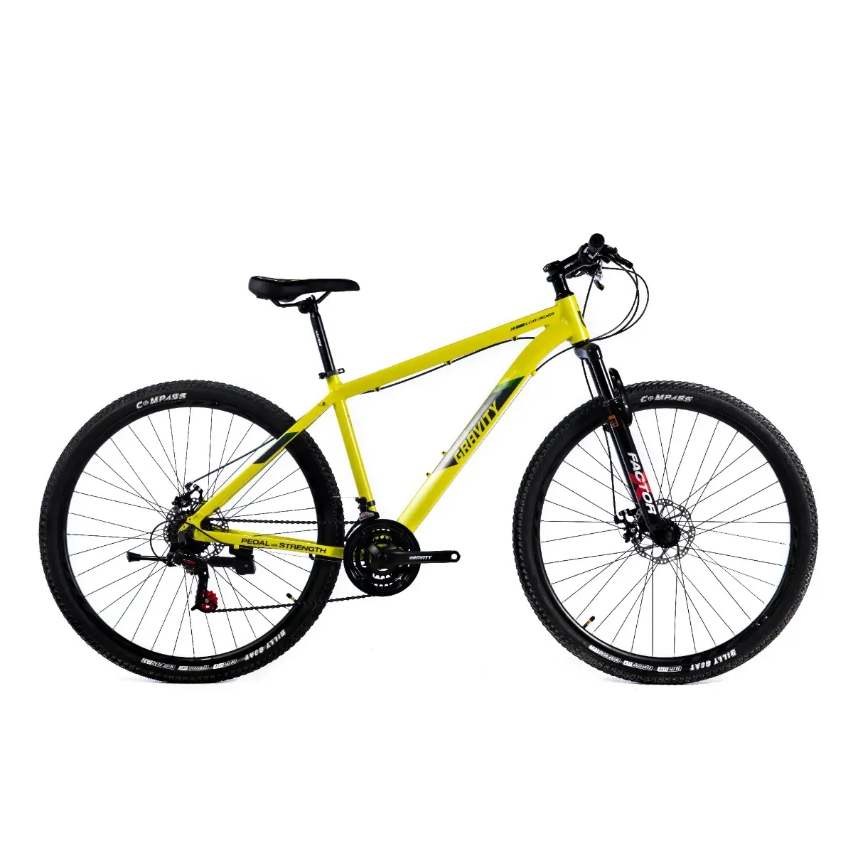 Bicicleta R29" Gravity MTB Aluminio Lowrider Amarillo y gris