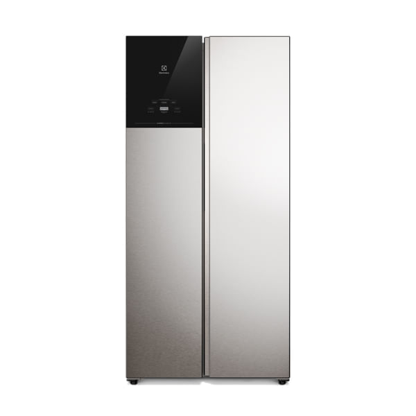 Heladera Electrolux No frost Side by Side 430L Inverter AutoSense Plata ES40S