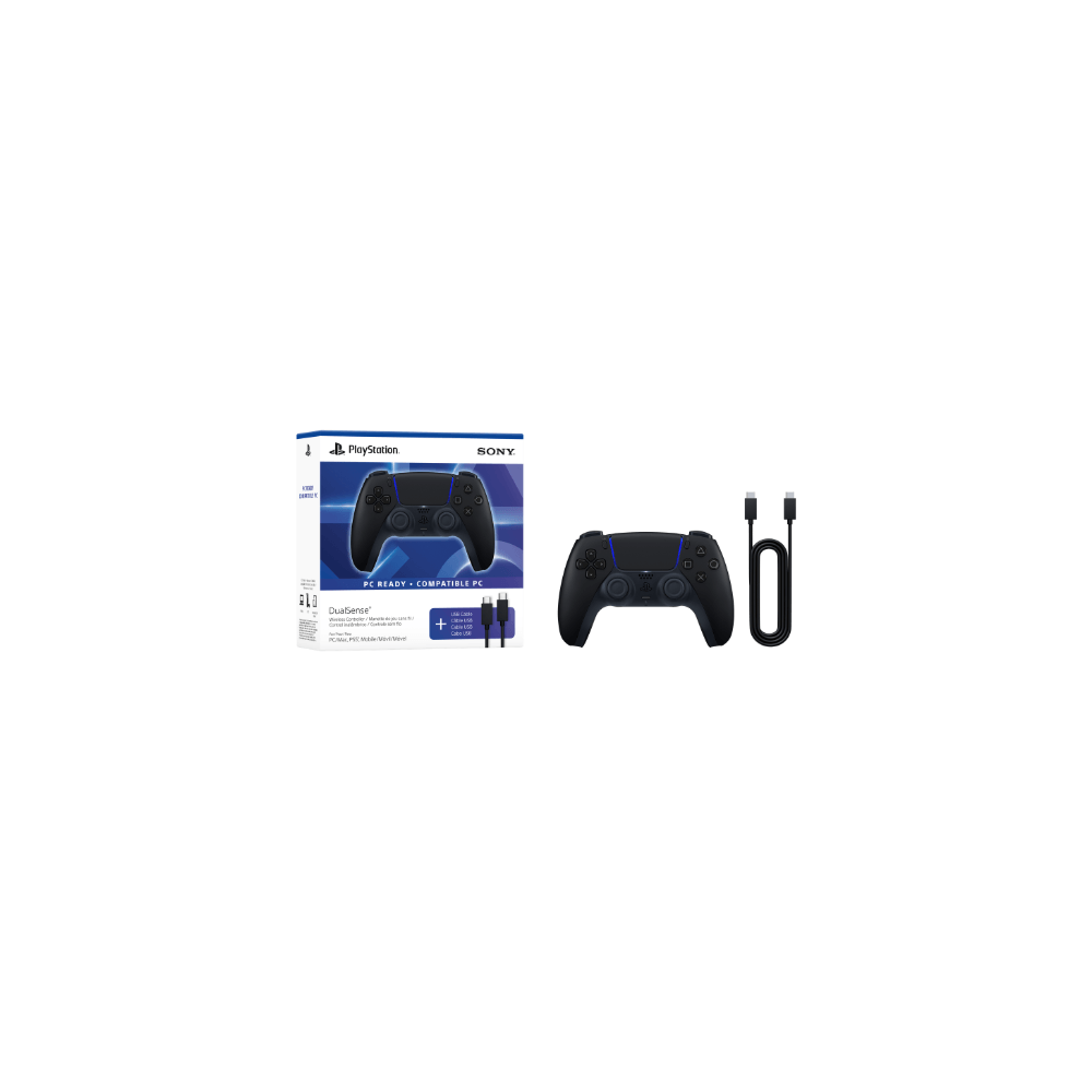 Joystck Sony PS5 DualSense Midnight Black PC Ready + Cble USB