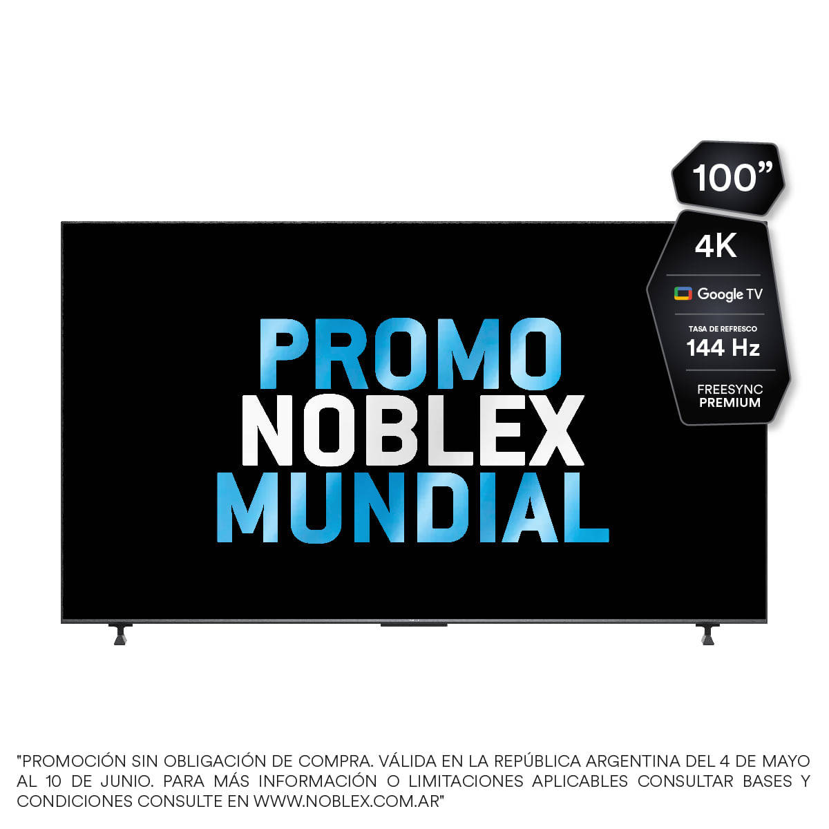 Smart TV Ultra HD 100'' Noblex DR100X9600 QLED