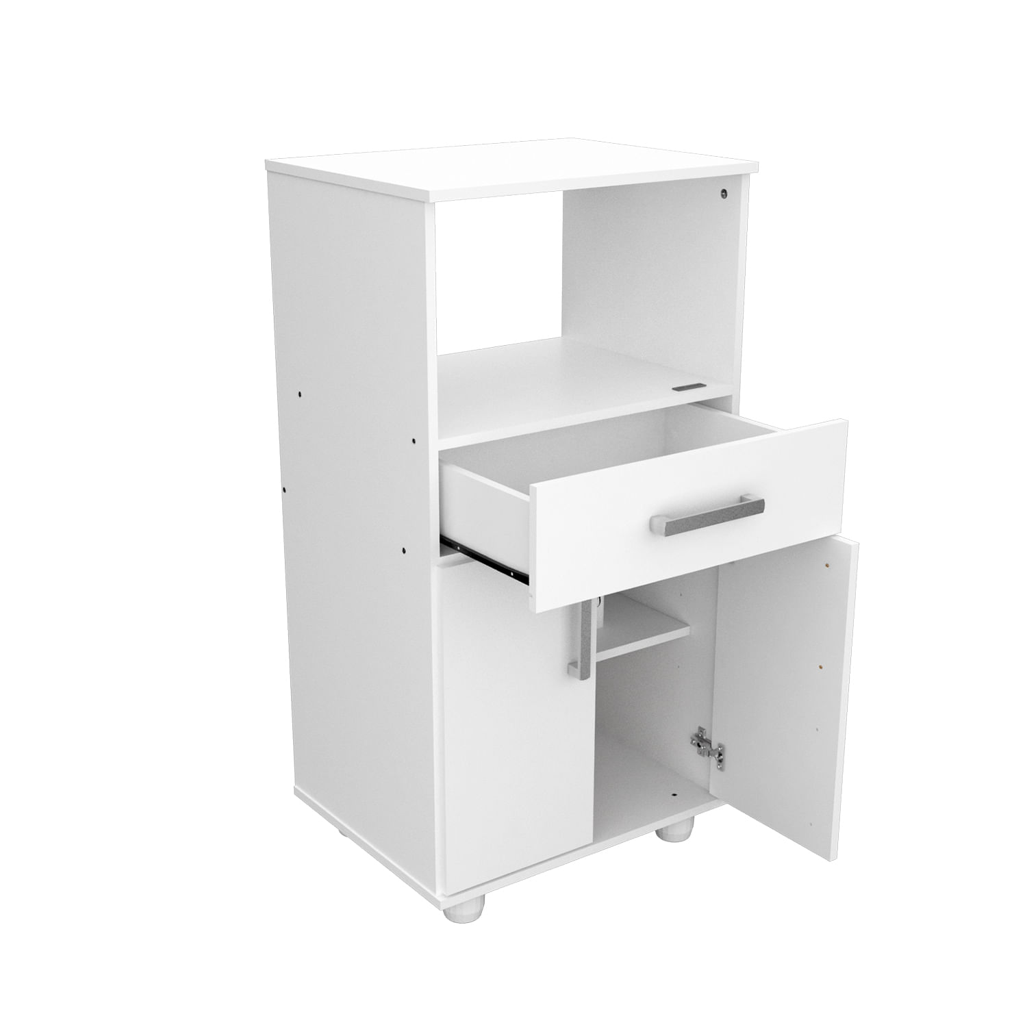 Mueble para Microondas y Horno Mosconi con Puertas y Cajón Blanco