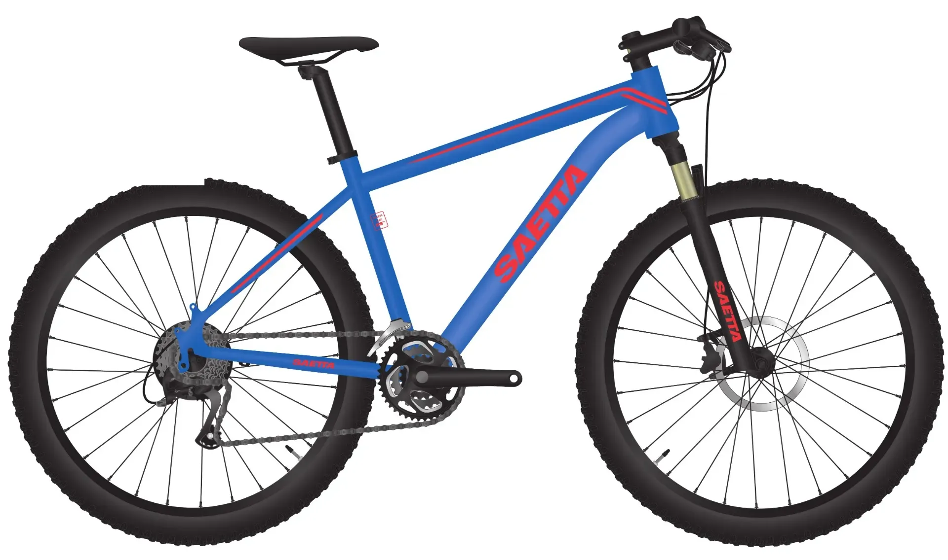Bicicleta R29 Saetta Steel 21v Shim Acero negra y azul
