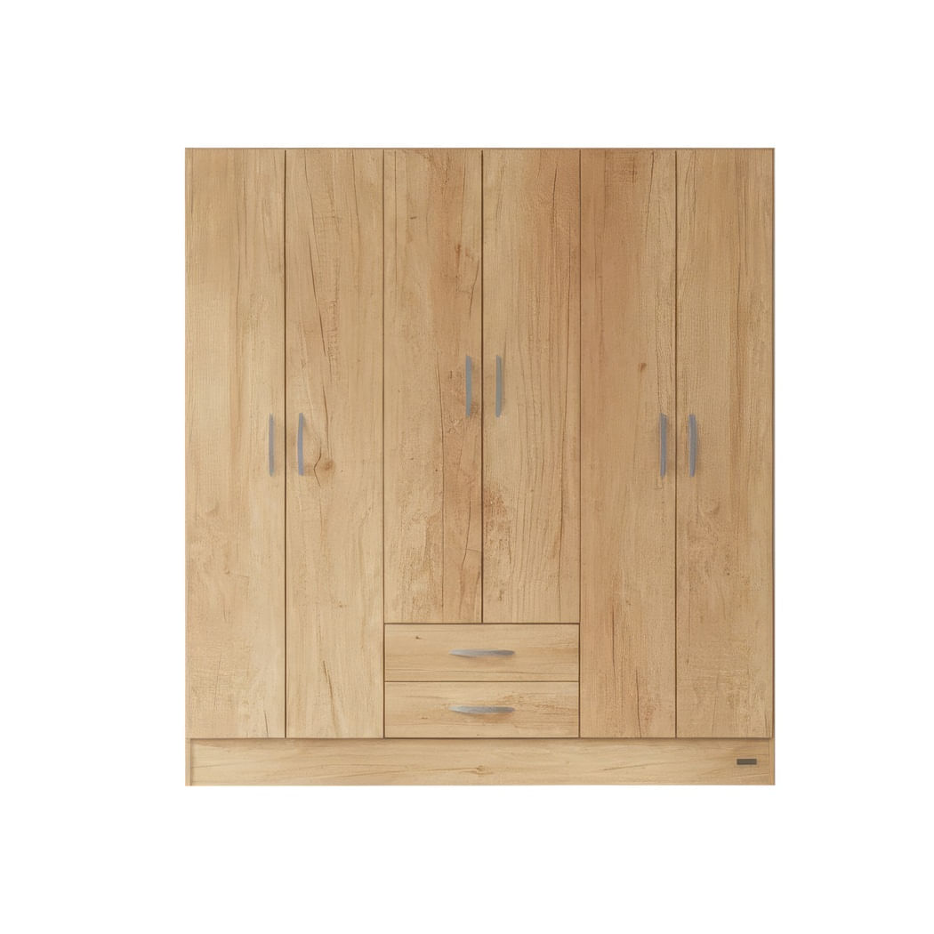 Placard Mosconi Pack 6 puertas 2 cajones Bambu