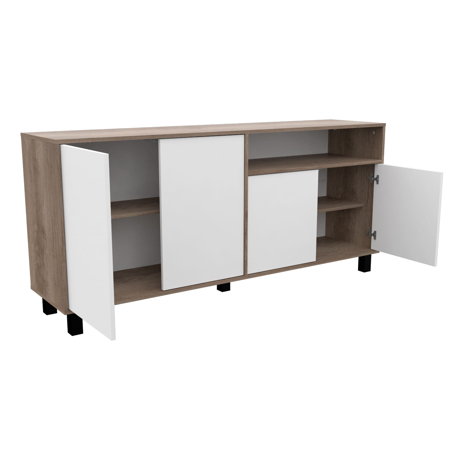 Vajillero Mosconi Bahiut Doors 4 puertas Nebraska Gris 56930