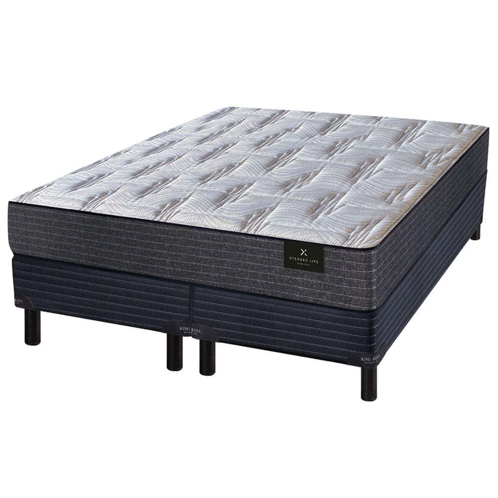 Sommier y Colchón de resortes King Size King Koil XL Extended Life 200x200 cm