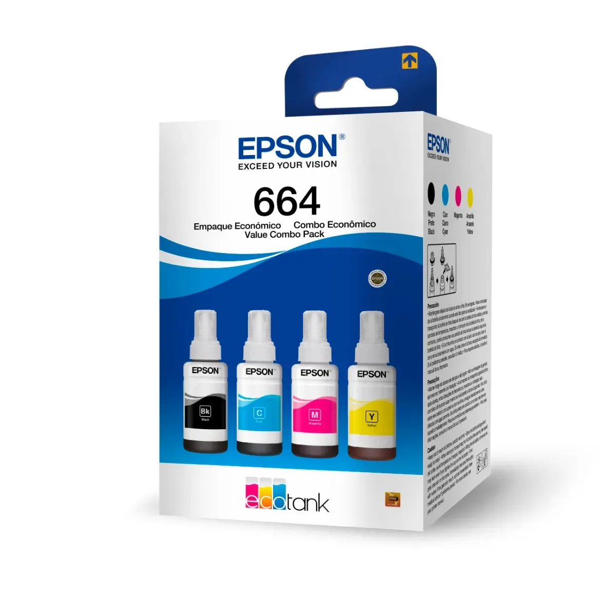 Pack de cuatro botellas color de la serie T664 Epson