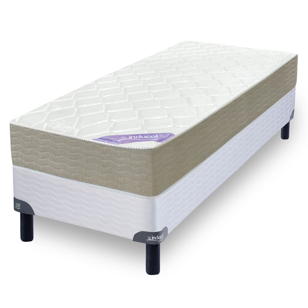 Conjunto Sommier y Colchón de resortes Inducol Classic Pocket de 1 1/2 plazas 100x200 cm