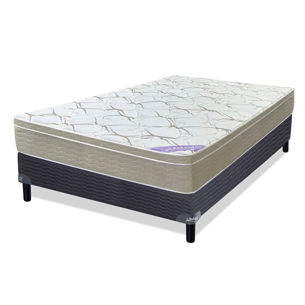 Conjunto Sommier y Colchón de resortes Inducol Pocket Firm de 2 plazas 140x190 cm