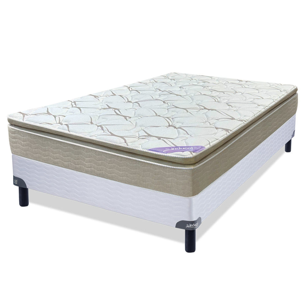 Conjunto Sommier y Colchón de resortes Inducol Pocket Extra Comfort de 2 plazas 140x190 cm