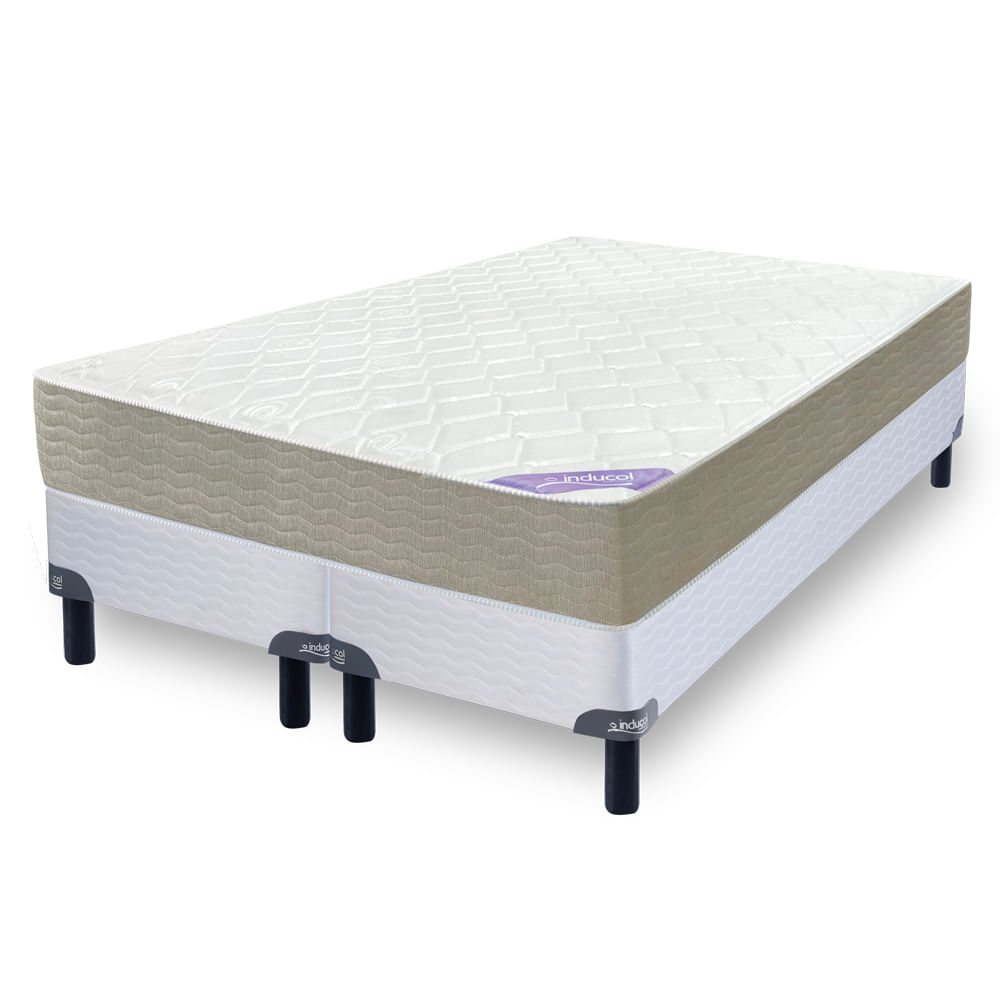 Conjunto Sommier y Colchón de resortes Inducol Classic Pocket Queen Size 160x200 cm