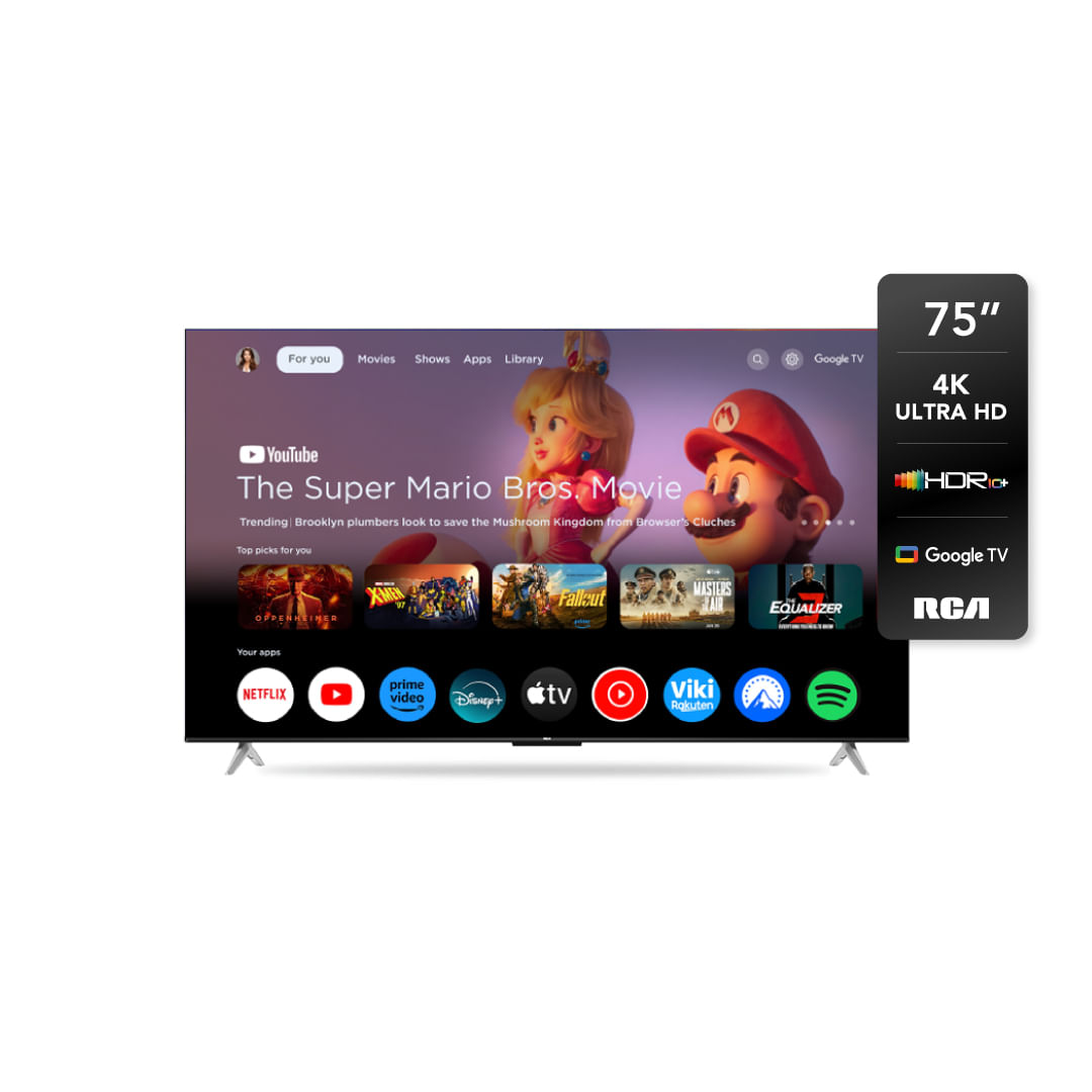 Smart tv 75" RCA g75p7uhd google 4k