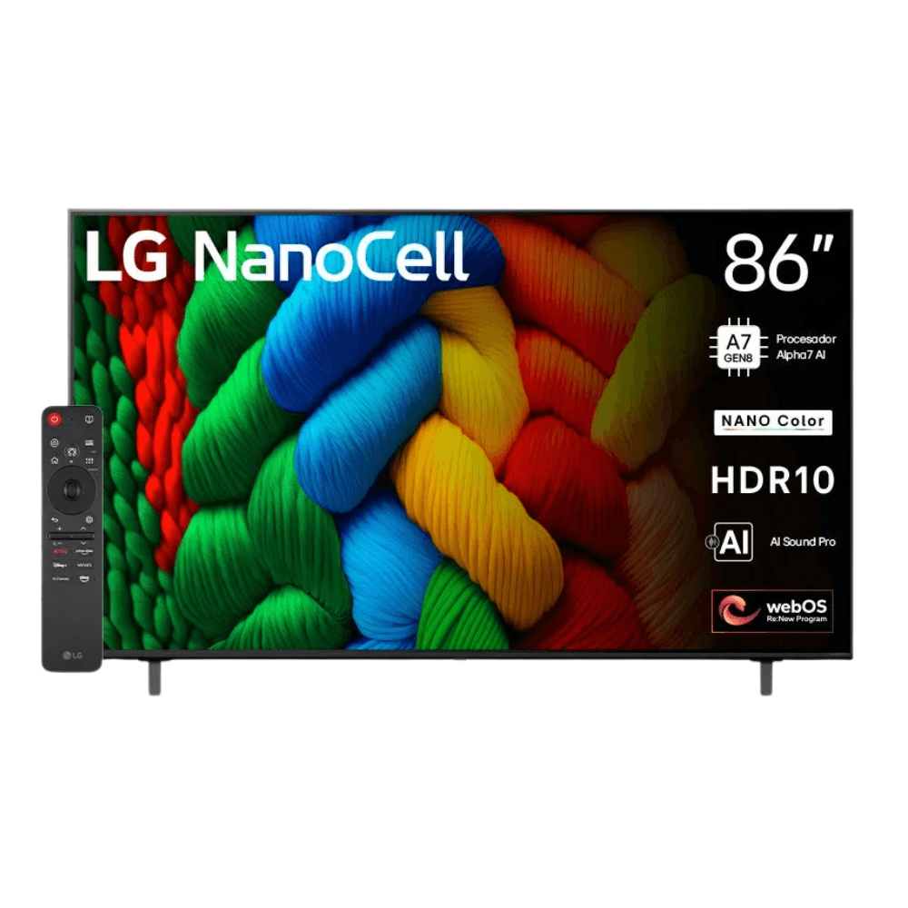 Smart TV LED 86" LG 9186NANO80ASA Ultra HD webOS Nano Cell
