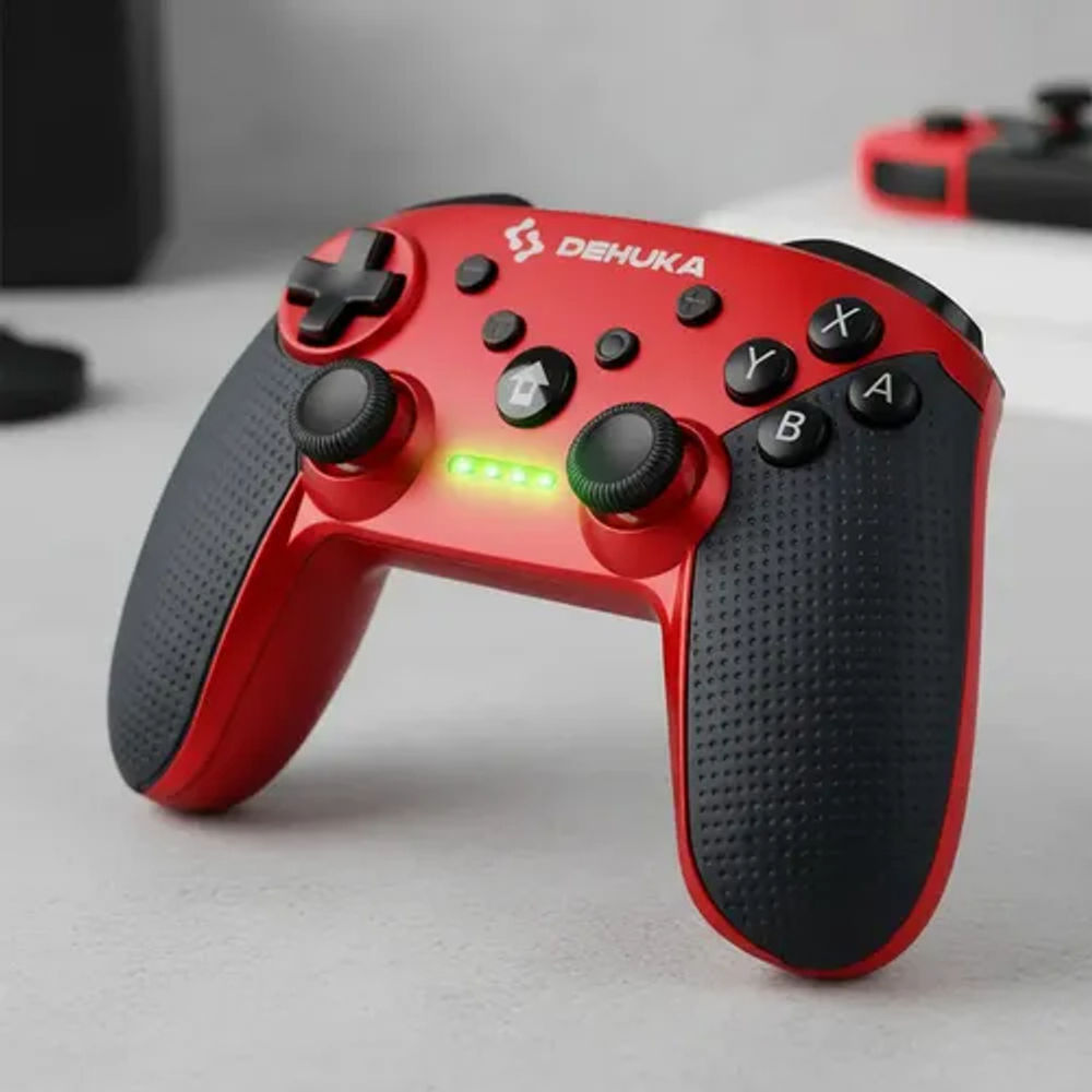 Joystick Inalámbrico Dehuka Compatible con Nintendo Switch y PC Rojo Negro