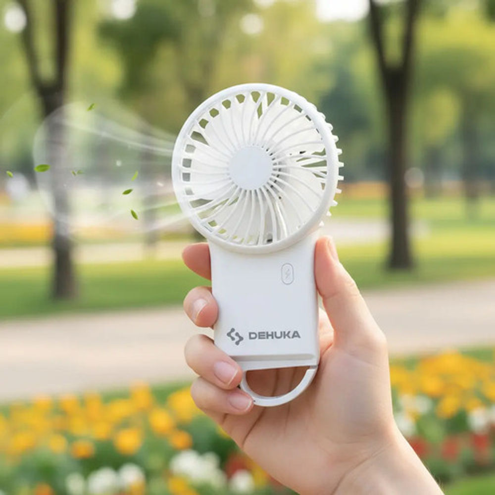 Ventilador Dehuka Portátil USB Recargable con 3 Velocidades y 4 h de Autonomía