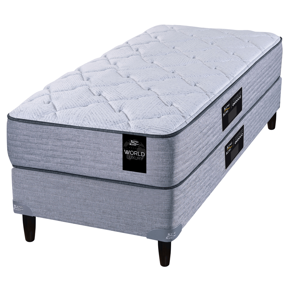 Conjunto Sommier y Colchón de resortes King Koil Bradley de 1 plaza 90x190 cm