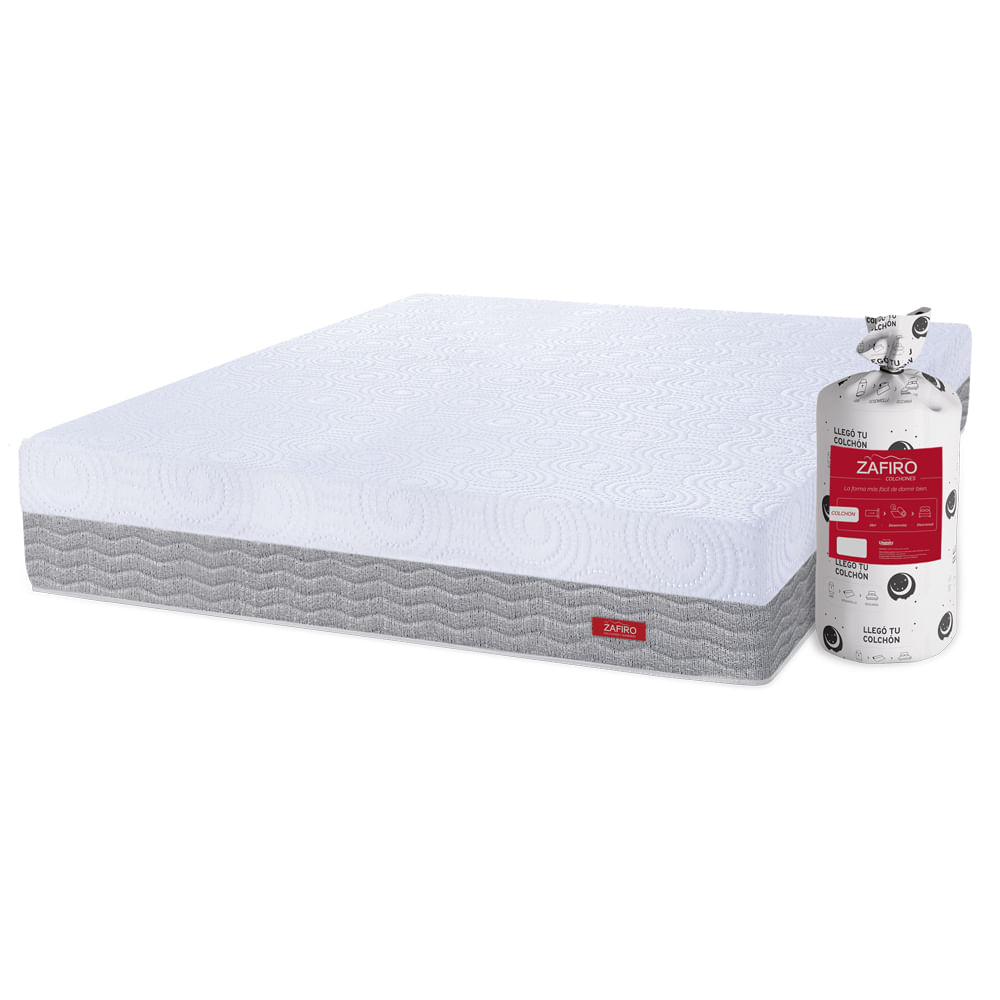 Colchón compactado de espuma Zafiro Express Visco Super King  200x200 cm