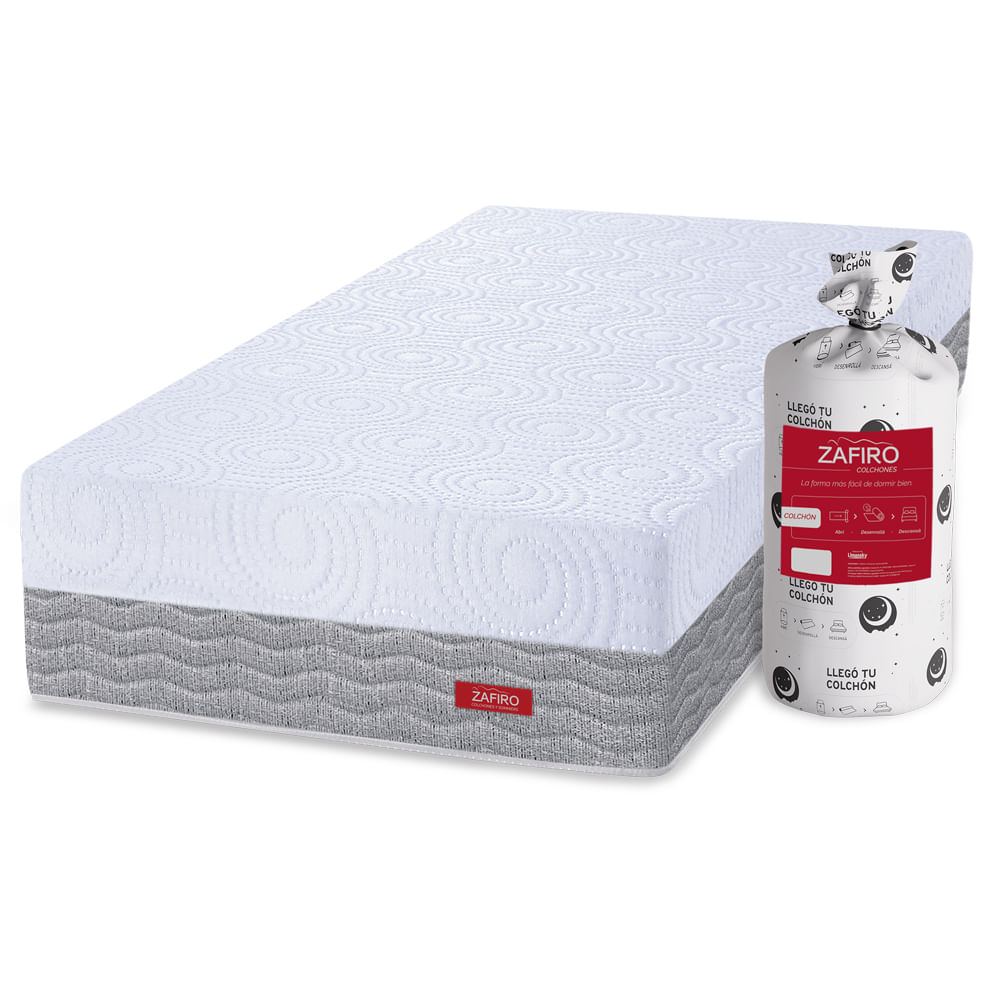 Colchón compactado de espuma Zafiro Express Visco de 1 plaza 80x190 cm
