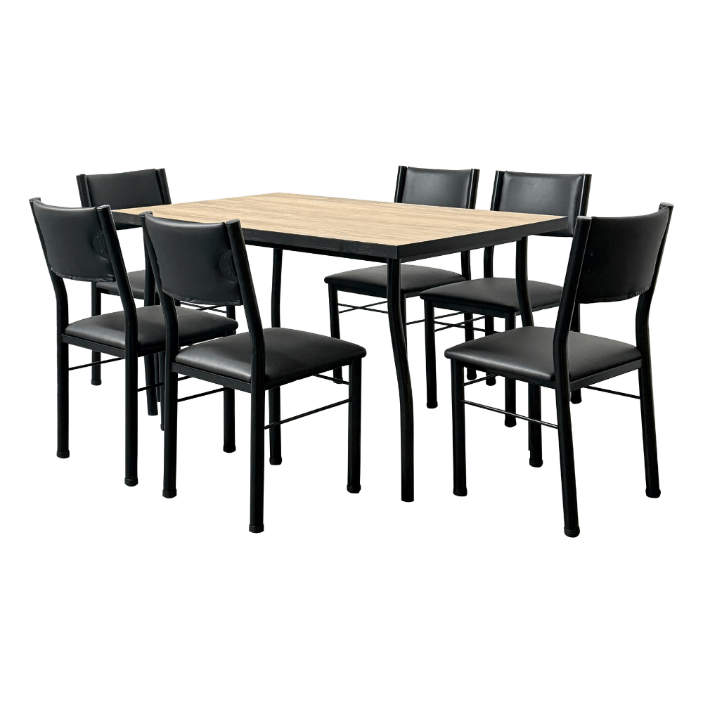 Juego de comedor mesa + 6 sillas Dakot 1,40 zambia juliana