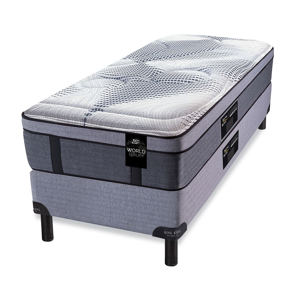 Conjunto Sommier y Colchón de resortes King Koil 120 Gold - Luxury Pocket de 1 plaza 80x190 cm