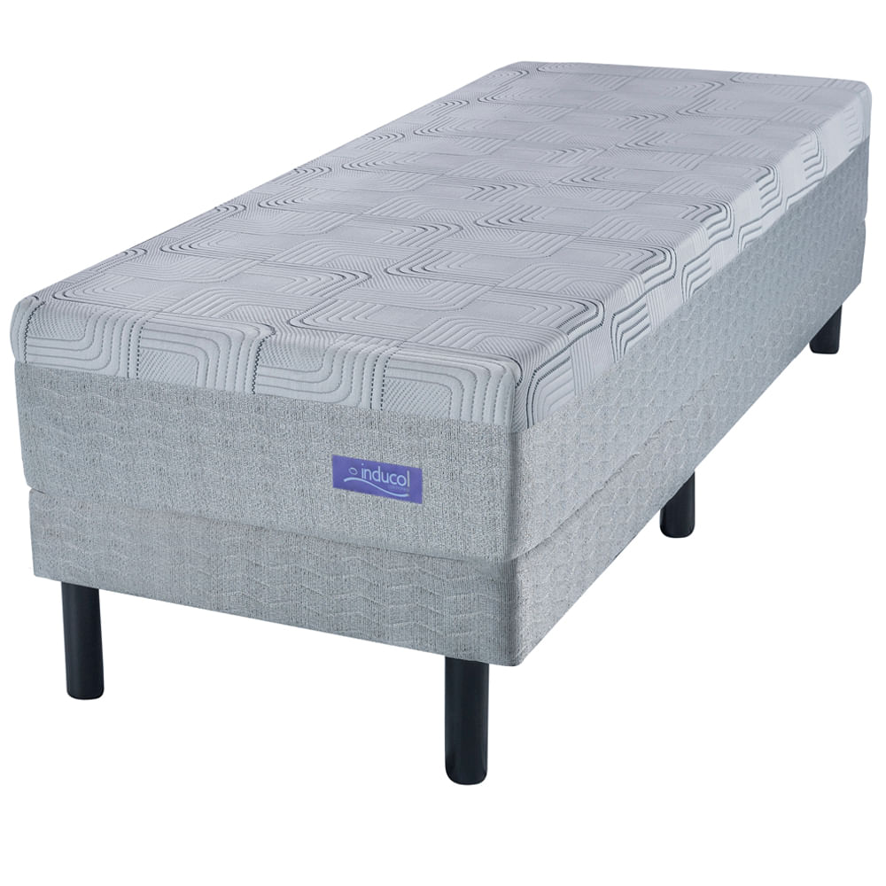 Conjunto Sommier y Colchón de espuma Inducol Cardiel de 1 plaza 90x190 cm