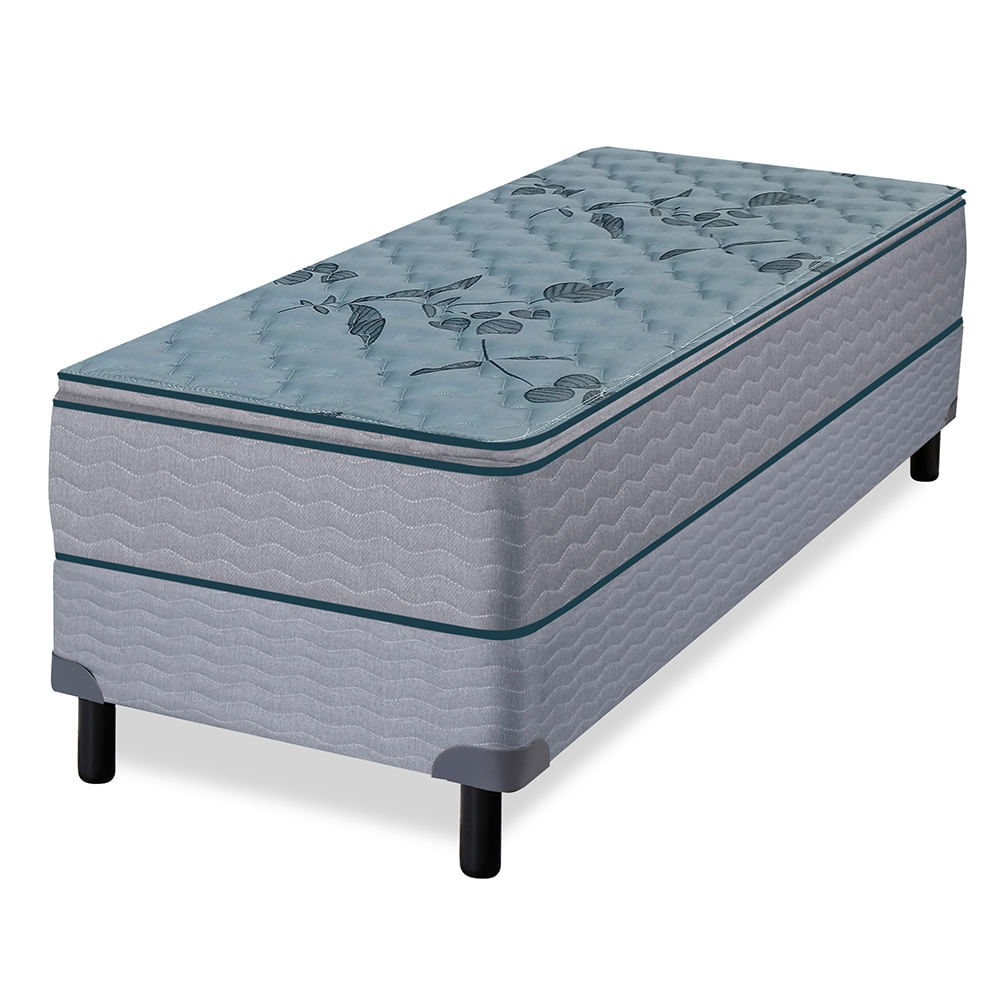Conjunto Sommier y Colchón de resortes Zafiro Imori de 1 plaza 80x190 cm