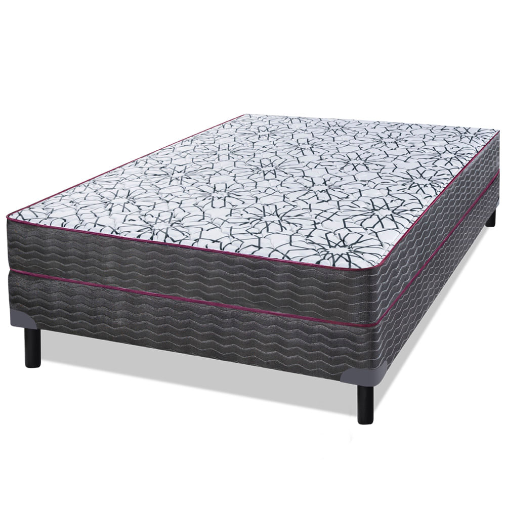 Conjunto Sommier y Colchón de espuma Zafiro Iridio de 2 plazas 140x190 cm