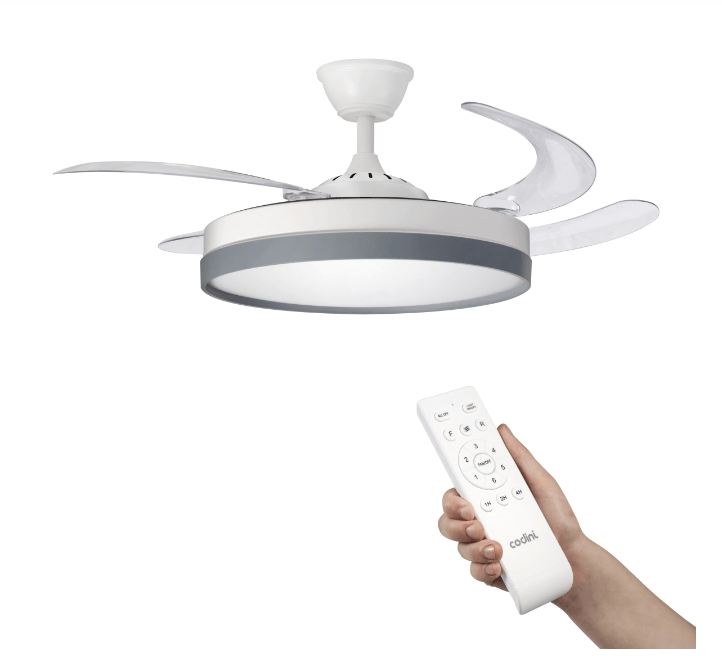 Ventilador de Techo Retráctil Blanco Aspas Invisibles 42" Codini - VI42B